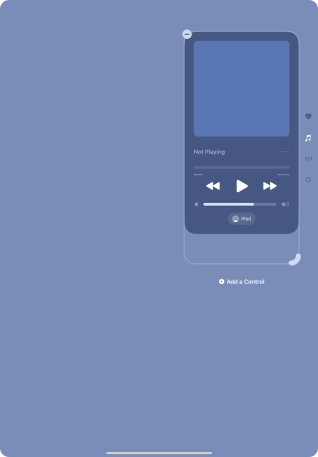 Press the remove icon on the required function to remove it from Control Centre.