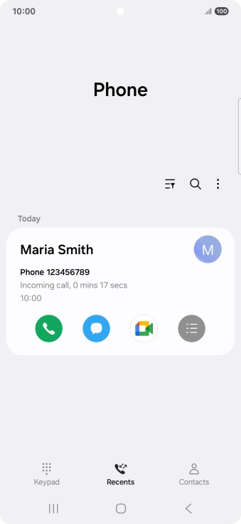 Press the menu icon.
