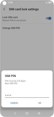 Key in a new four-digit PIN and press OK.