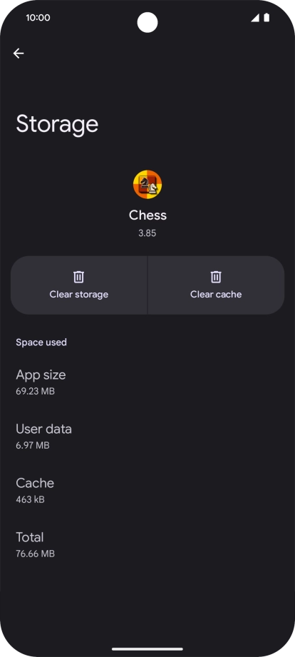 Press Clear cache.