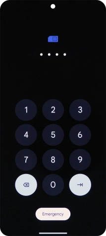 If your SIM is locked, key in your PIN and press arrow left.