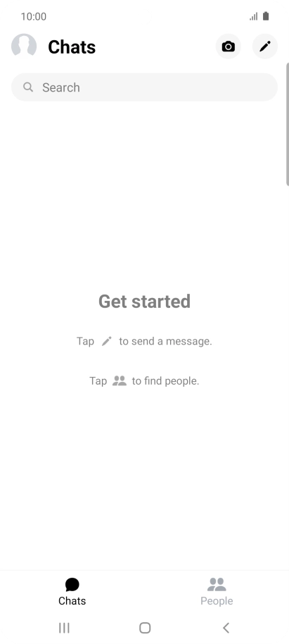 Press the search field and key in the first letters of the recipient's name.