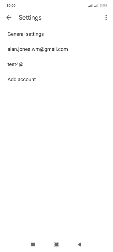 Press the required email account.