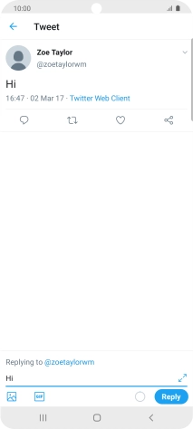 Write your reply and press Reply.
