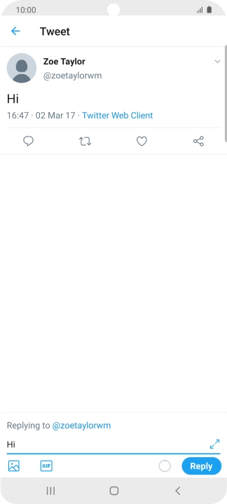 Write your reply and press Reply.