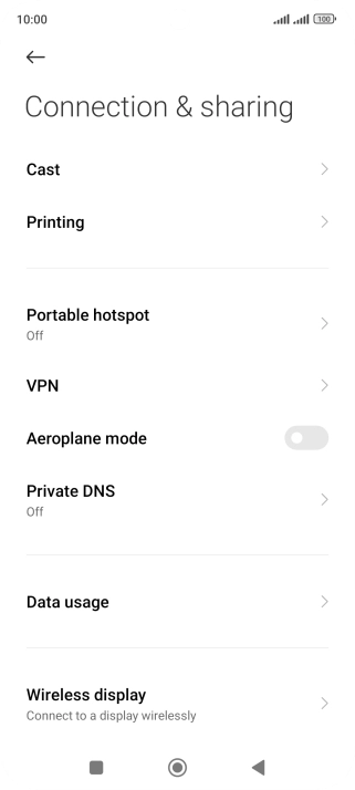 Press Portable hotspot.