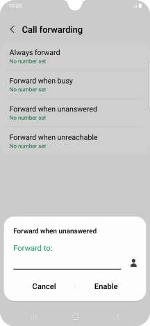 Key in +447836121121 and press Enable.