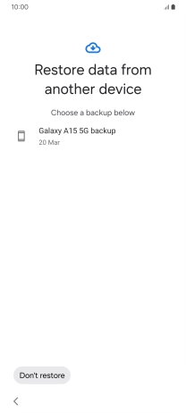 Press the required backup and your phone restores the content of the selected backup. Subsequently, follow the instructions on the screen to set up your phone and prepare it for use.