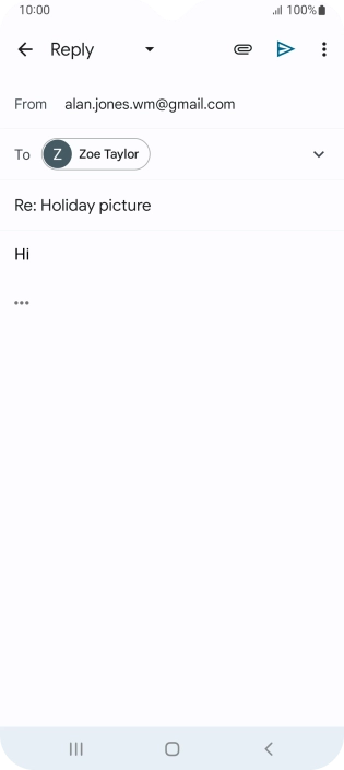 Press the send icon.