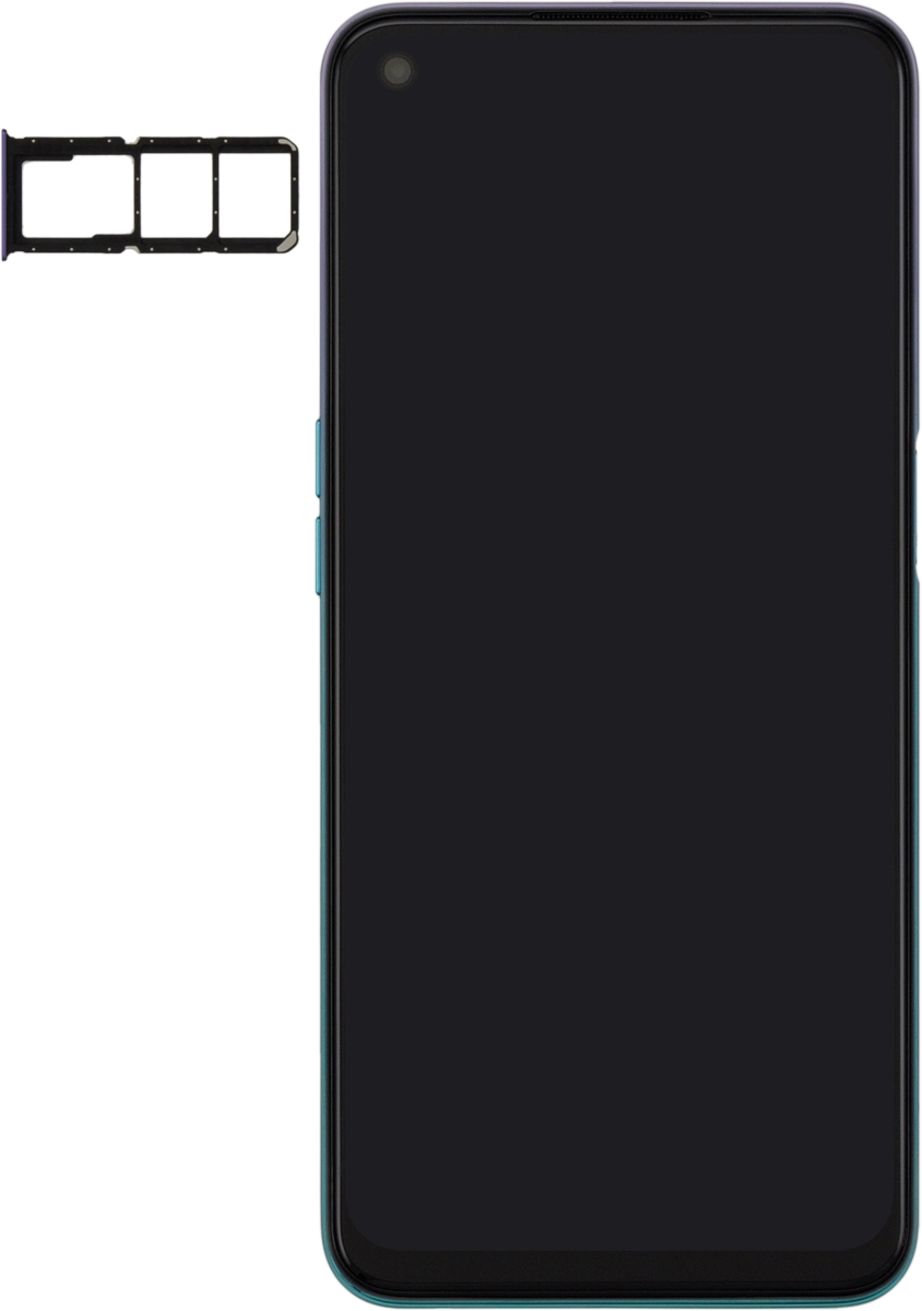 Turn your SIM so the angled corner of the SIM matches the angled corner of the first SIM holder and place your SIM in the SIM holder.