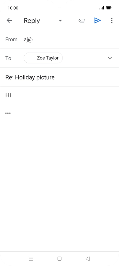 Press the send icon.