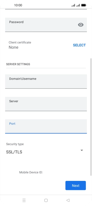 Press the drop down list below 