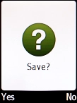 Press the Left selection key to save your video clip.