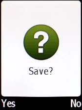 Press the Left selection key to save your video clip.