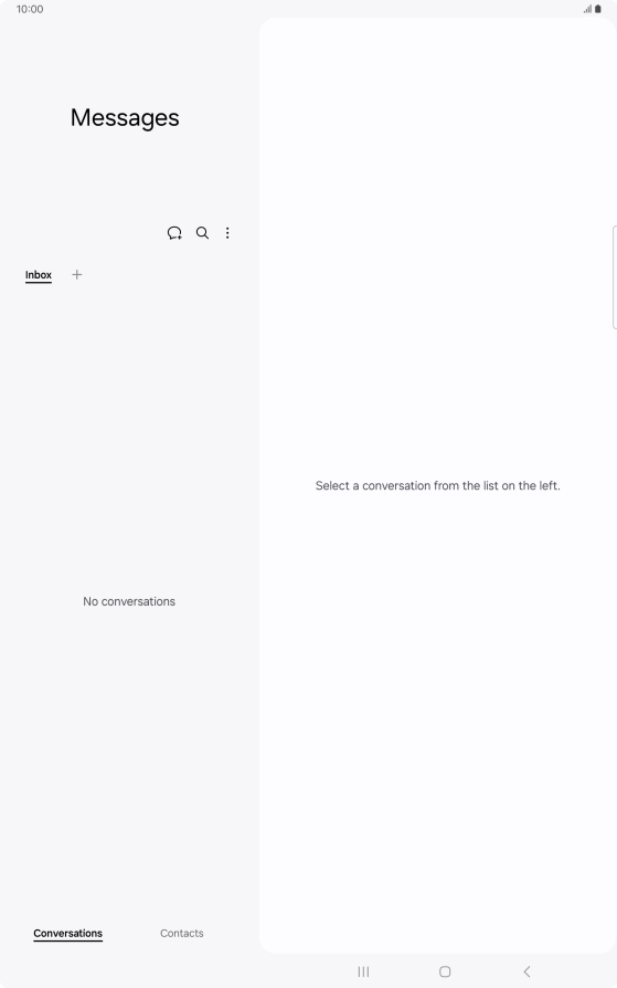 Press the menu icon.