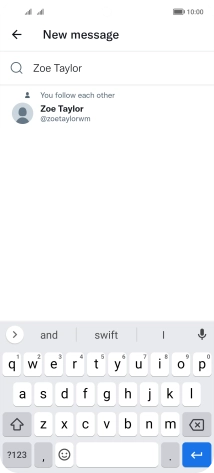 Key in the first letters of the recipient's name and press the required contact.