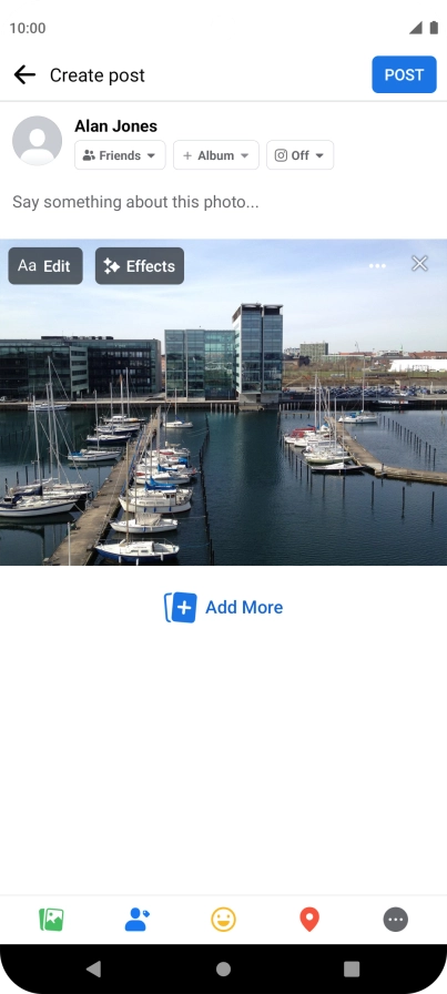 Press the text input field.