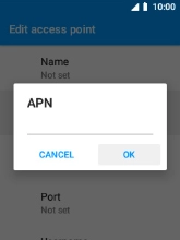 Key in wap.vodafone.co.uk and press OK.