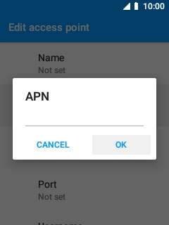 Key in wap.vodafone.co.uk and press OK.