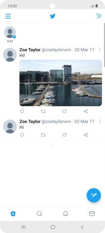 Press the new tweet icon.