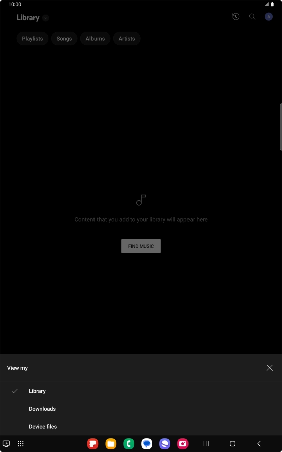 Press the required category and go to the required audio file.