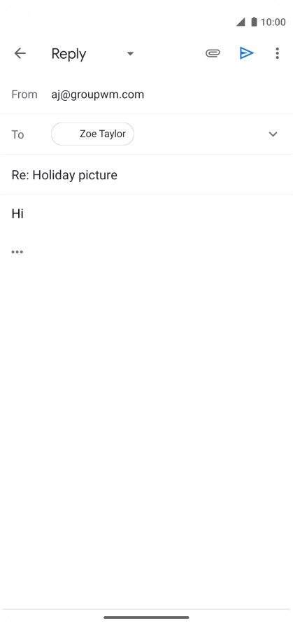 Write the required text and press the send icon.