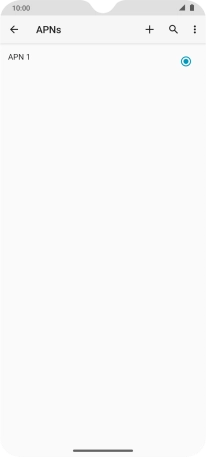 Press the new data connection icon.