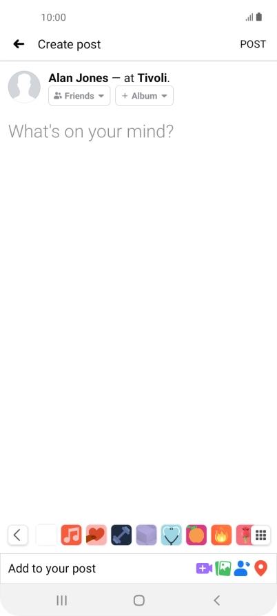 Press the text input field.
