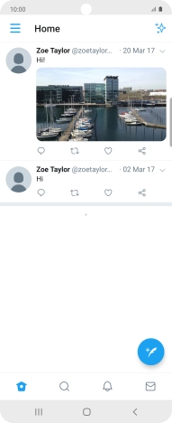Press the new tweet icon.