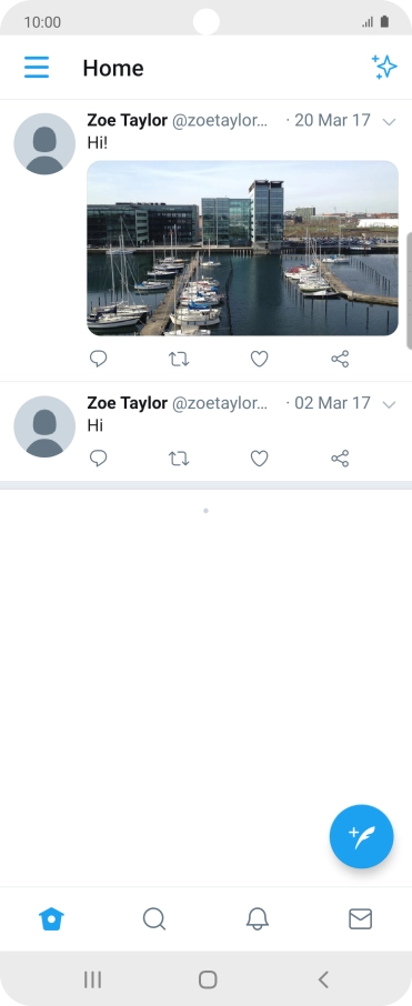 Press the new tweet icon.
