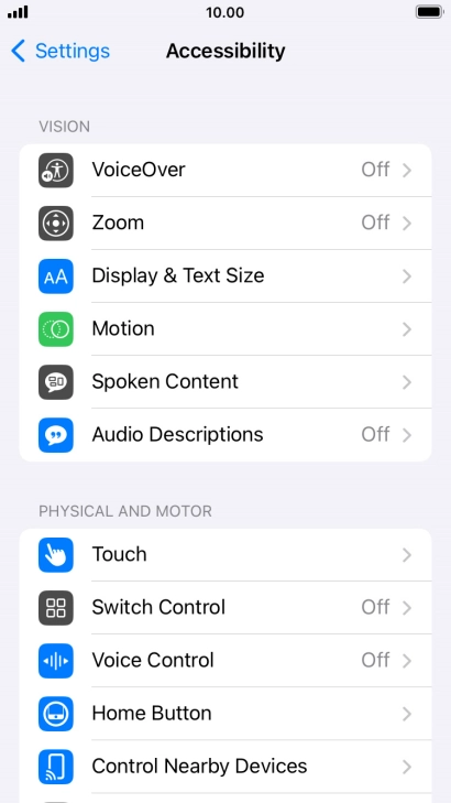 Press Display & Text Size.