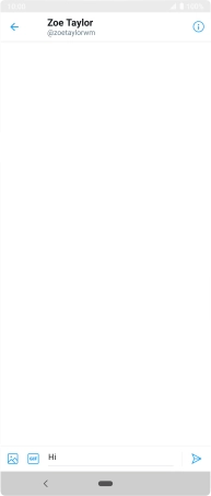 Write the required message and press the send icon.