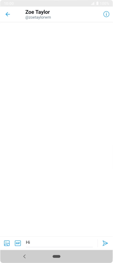 Write the required message and press the send icon.