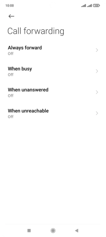 Press the required divert type.