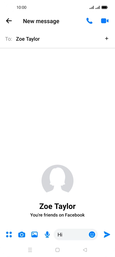 Write the required message and press the send icon.