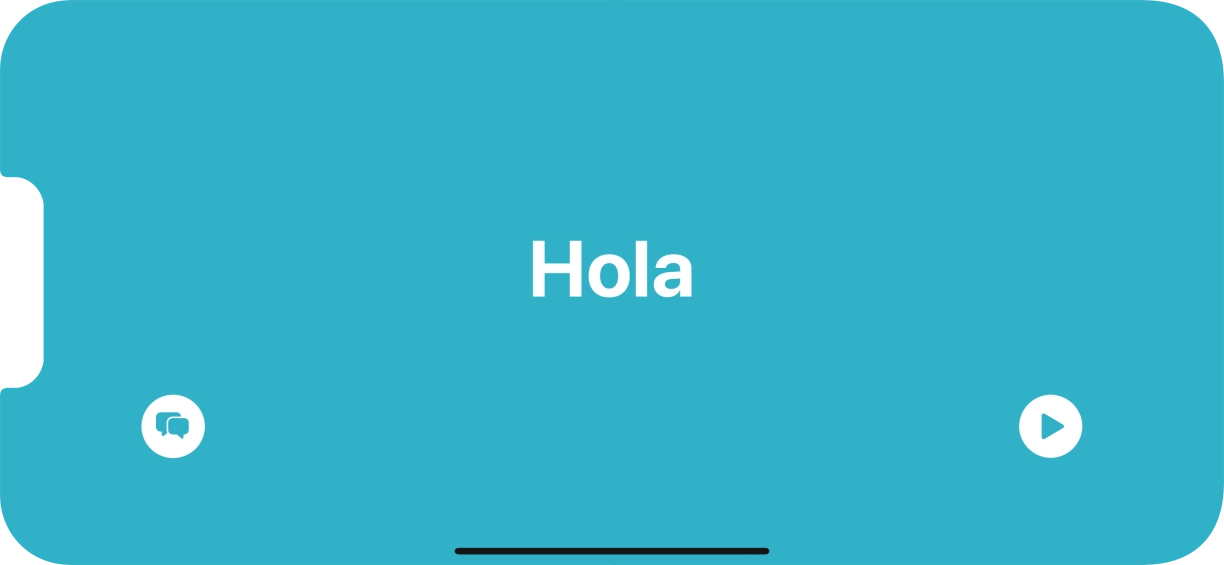 Press the split view icon to go back to display of both languages.