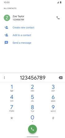 Key in the required number and press the call icon.