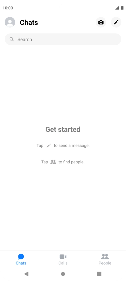 Press the search field.
