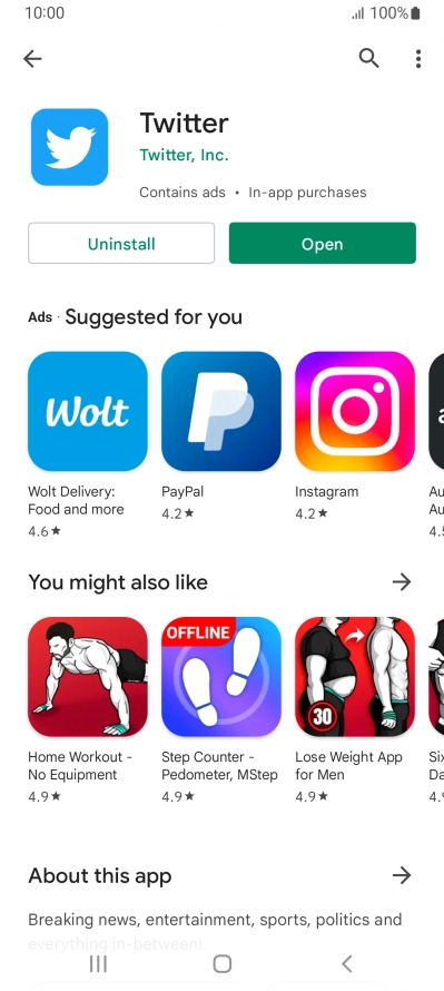 Press the Home key to return to the home screen.