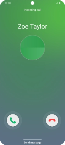 Press and drag the accept call icon right.
