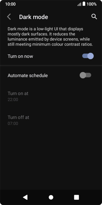 Press the indicator next to 