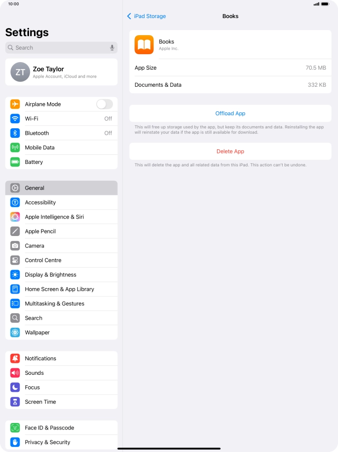 Press Offload App.
