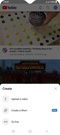 Press Upload a video.