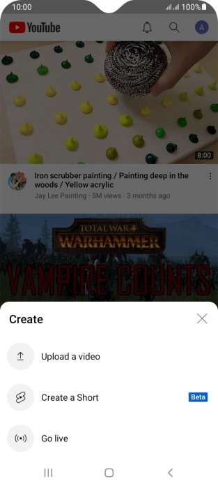 Press Upload a video.