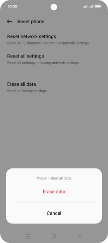 Press Erase data.
