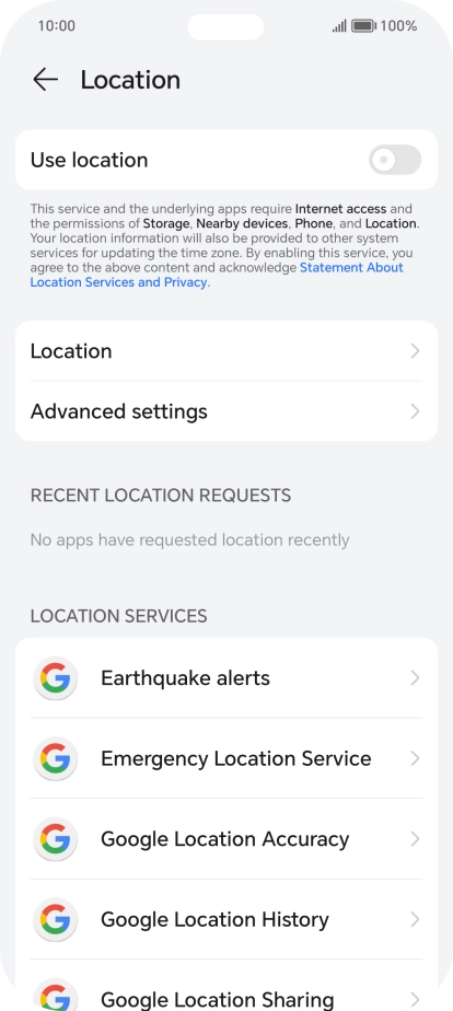 Press the indicator next to 
