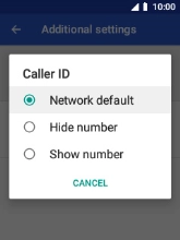 Select Show number to turn on caller identification.