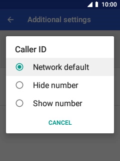 Select Show number to turn on caller identification.