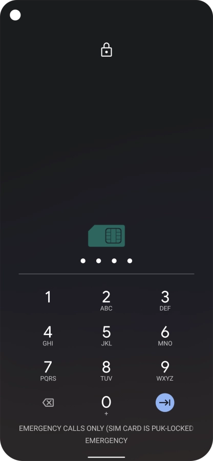 Key in the new PIN again and press the confirm icon.