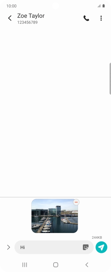Press the send icon.